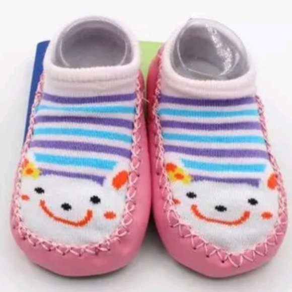 Baby Shoes Socks Animal Infant Sock Shoe Black New - Picture 9 of 16